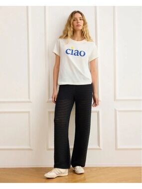 SOLD OUT Cabi Black Crochet Cove Pant Size S Spring 2026 NWOT